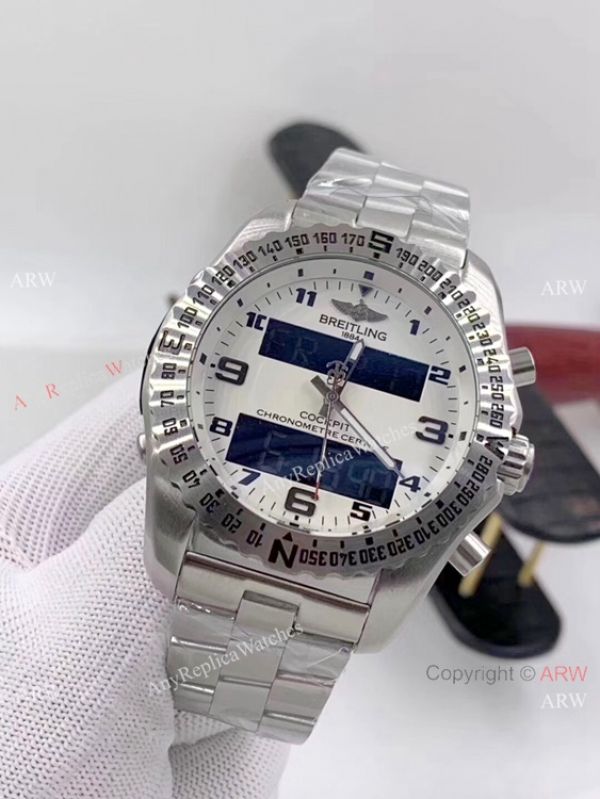 New Replica Breitling Cockpit B50 Watches Stainless Steel Blue Hands New Replica Breitling Cockpit B50 Watches Stainless Steel Blue Hands