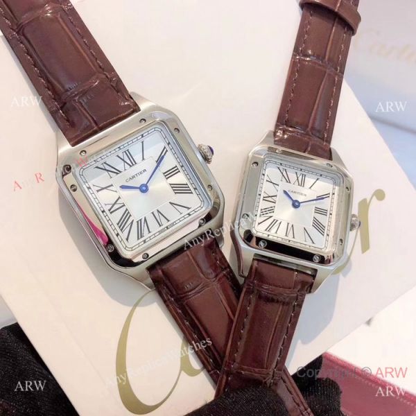 Top Cartier Santos-Dumont Lover Red Leather Strap / New Cartier Watches Top Cartier Santos-Dumont Lover Red Leather Strap / New Cartier Watches