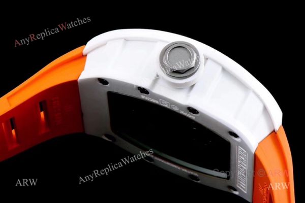 KV Factory Swiss Replica Richard Mille Bubba Watson RM 055 White Ceramic Automatic Watch Orange Rubber Band KV Factory Swiss Replica Richard Mille Bubba Watson RM 055 White Ceramic Automatic Watch Orange Rubber Band
