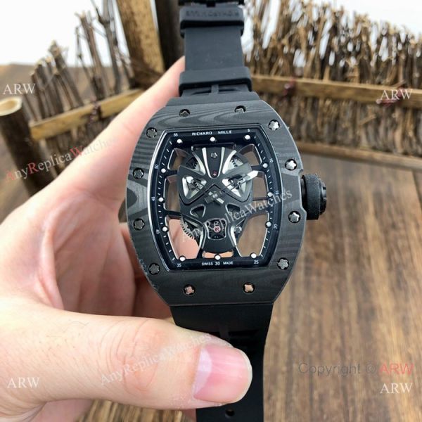 Swiss Quality Richard Mille RM52-06 Rose Gold SKULL Dial Watches Carbon Case Swiss Quality Richard Mille RM52-06 Rose Gold SKULL Dial Watches Carbon Case