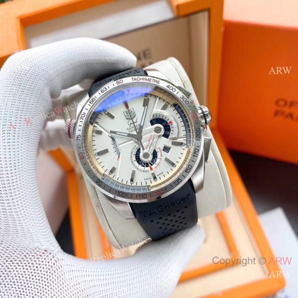Copy Tag Heuer Grand Carrera Calibre 36 White Face Watch Rubber Strap Copy Tag Heuer Grand Carrera Calibre 36 White Face Watch Rubber Strap