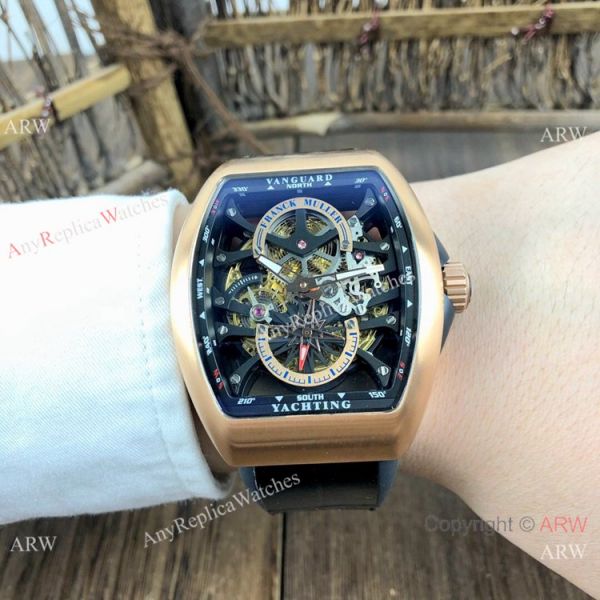 New Copy Franck Muller Vanguard Yachting Anchor Watch Rose Gold Skeleton Dial New Copy Franck Muller Vanguard Yachting Anchor Watch Rose Gold Skeleton Dial