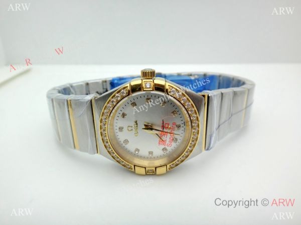Best Copy Omega Constellation Two Tone watch Women 28mm Quartz Best Copy Omega Constellation Two Tone watch Women 28mm Quartz