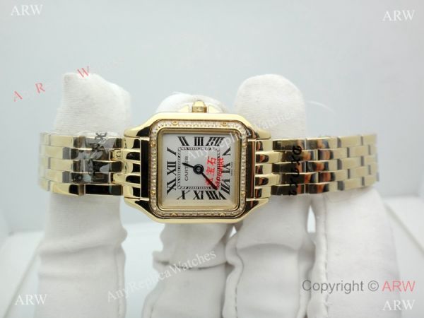 High Quality Cartier Panthere 22mm Women Watch All Gold Diamond Bezel High Quality Cartier Panthere 22mm Women Watch All Gold Diamond Bezel