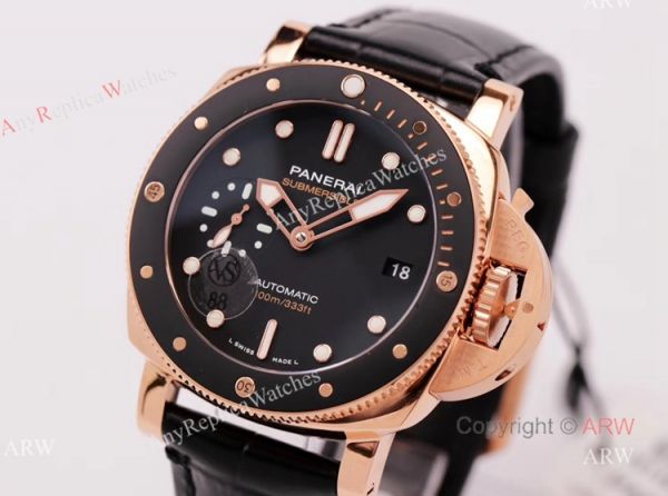 New VS Factory Panerai Submersible 42mm PAM00974 Rose Gold Black Ceramic Swiss Replica Watch New VS Factory Panerai Submersible 42mm PAM00974 Rose Gold Black Ceramic Swiss Replica Watch