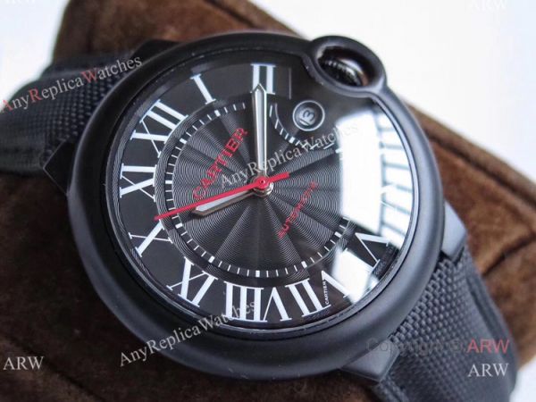 TW Factory Cartier Ballon Bleu Replica 42mm All Black Watch TW Factory Cartier Ballon Bleu Replica 42mm All Black Watch