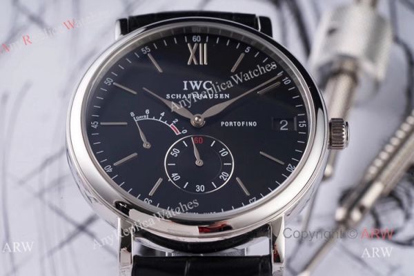 Swiss Replica IWC Portofino 8 Days Black Dial Power Reserve Automatic Watch Swiss Replica IWC Portofino 8 Days Black Dial Power Reserve Automatic Watch