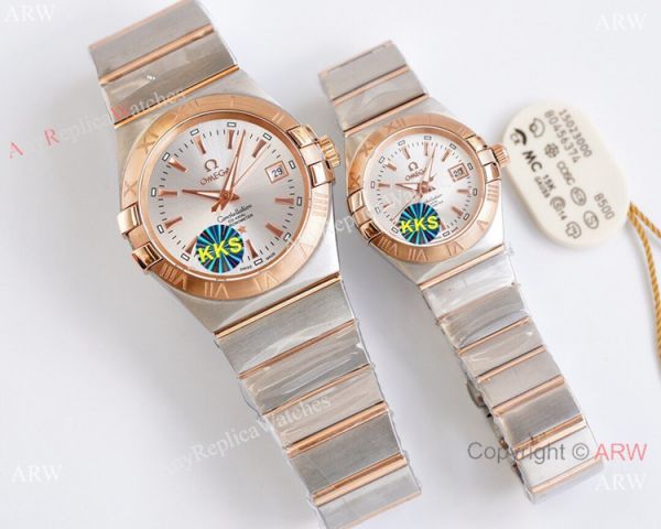 Swiss Quality Copy Omega Double Eagle Watches 2-Tone Silver Dial 38mm or 27mm Swiss Quality Copy Omega Double Eagle Watches 2-Tone Silver Dial 38mm or 27mm