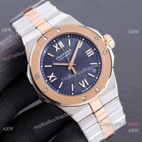 Swiss Replica Chopard Alpine Eagle Men Watch 41mm Blue Dial Rose Gold Swiss Replica Chopard Alpine Eagle Men Watch 41mm Blue Dial Rose Gold