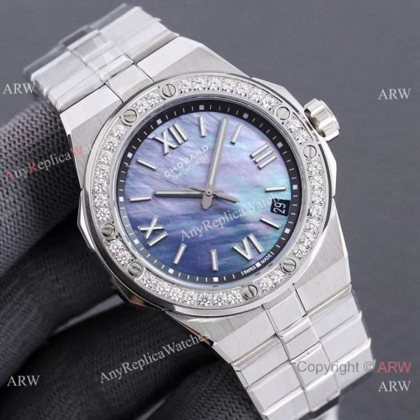 Swiss Replica Chopard Alpine Eagle Large Steel Black Dial 41mm Watch with Diamond Bezel Swiss Replica Chopard Alpine Eagle Large Steel Black Dial 41mm Watch with Diamond Bezel