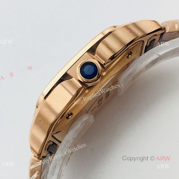 BV Factory 1:1 Cartier Santos De Cartier Watch Copy Rose Gold Diamond Ladies BV Factory 1:1 Cartier Santos De Cartier Watch Copy Rose Gold Diamond Ladies