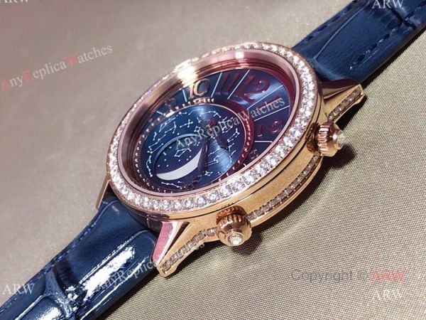 New Replica Jaeger-Lecoultre Rendez-Vous Moon Serenity Rose Gold Blue Dial Diamond Watch 36mm New Replica Jaeger-Lecoultre Rendez-Vous Moon Serenity Rose Gold Blue Dial Diamond Watch 36mm
