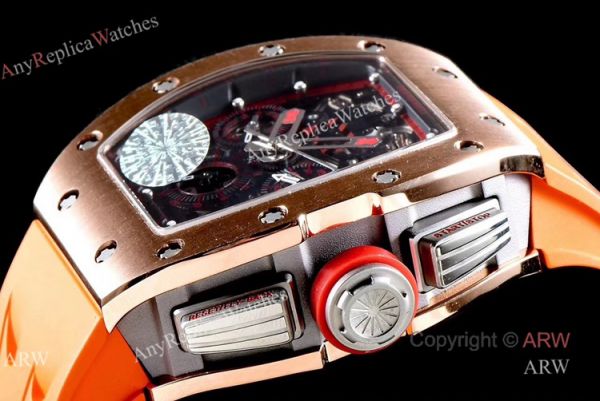 KV Factory Knockoff Richard Mille RM 011 Rose Gold Red Demon Flyback Chronograph Watch KV Factory Knockoff Richard Mille RM 011 Rose Gold Red Demon Flyback Chronograph Watch