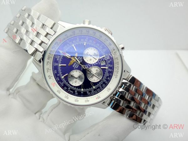Breitling Navitimer 46MM Watch Stainless Steel Blue Chronograph Dial Breitling Navitimer 46MM Watch Stainless Steel Blue Chronograph Dial