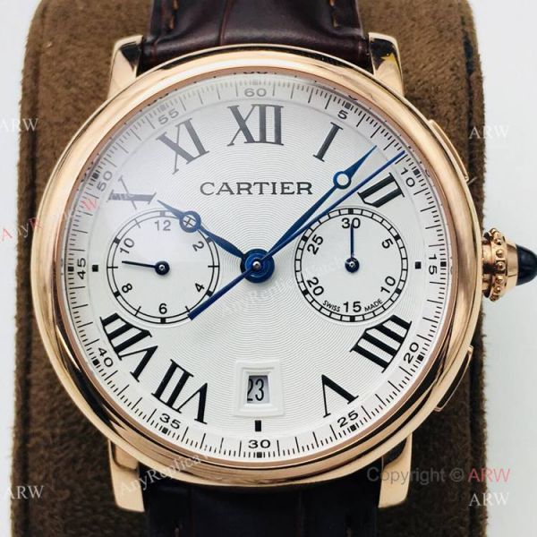 (GZF) 1:1 New Faux Cartier Ronde De Cartier Chronograph Watch 40mm (GZF) 1:1 New Faux Cartier Ronde De Cartier Chronograph Watch 40mm