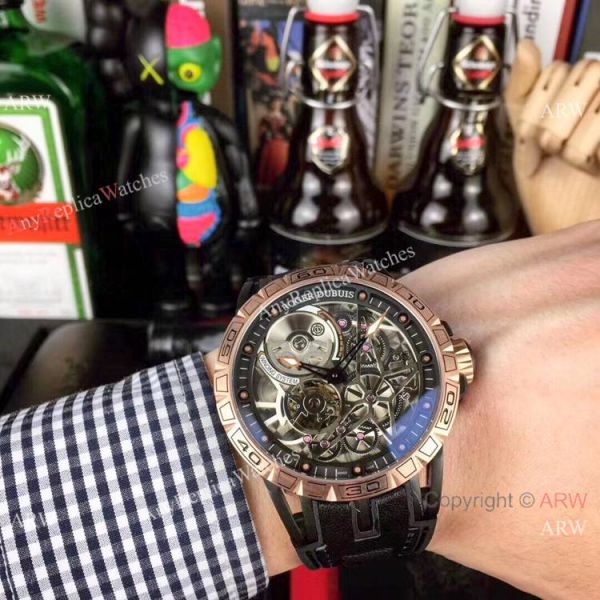 Roger Dubuis Excalibur Spider Black Plated Titanium Case Replica Watch Roger Dubuis Excalibur Spider Black Plated Titanium Case Replica Watch