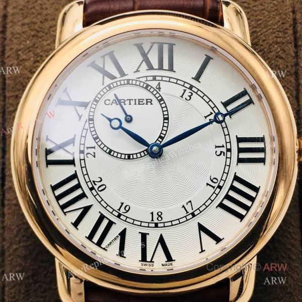(EGF) New Replica Ronde De Cartier White Dial Rose Gold Automatic Watch 40mm (EGF) New Replica Ronde De Cartier White Dial Rose Gold Automatic Watch 40mm
