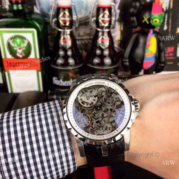 Roger Dubuis Excalibur Spider Men Watches Rose Gold Skeleton Face Roger Dubuis Excalibur Spider Men Watches Rose Gold Skeleton Face