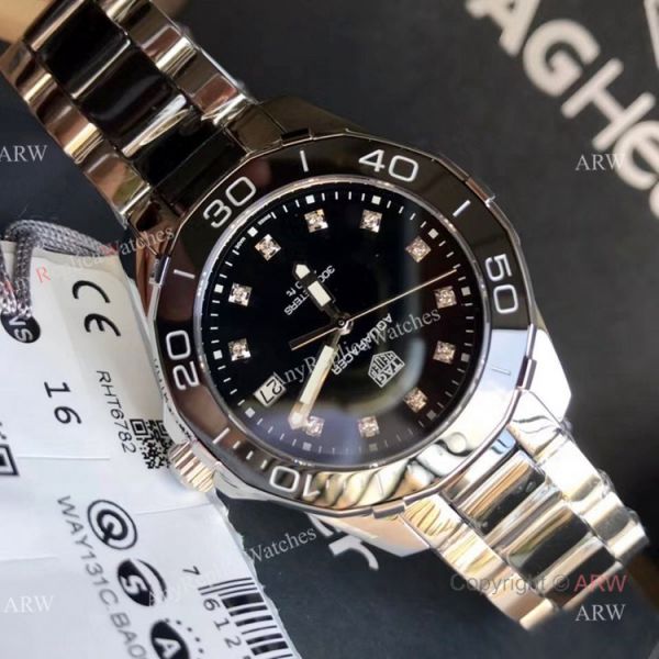 Swiss Grade Replica Tag Heuer Aquaracer 2020 Black Dial Ceramic Diamonds Watch Swiss Grade Replica Tag Heuer Aquaracer 2020 Black Dial Ceramic Diamonds Watch