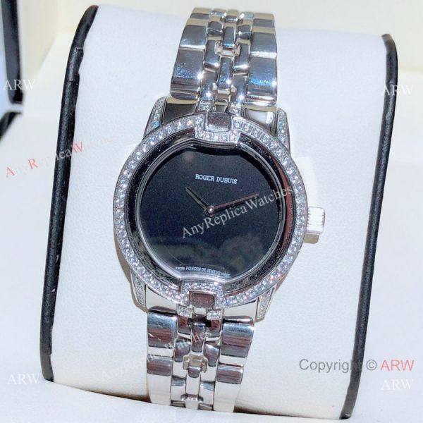 Copy Roger Dubuis Velvet Lady Watches Stainless Steel Blue Dial Copy Roger Dubuis Velvet Lady Watches Stainless Steel Blue Dial