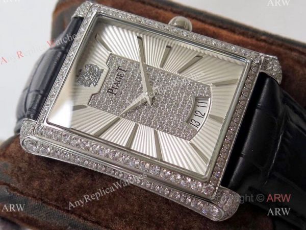 Swiss Replica Piaget Emperador Silver Diamond Watch For Men Swiss Replica Piaget Emperador Silver Diamond Watch For Men
