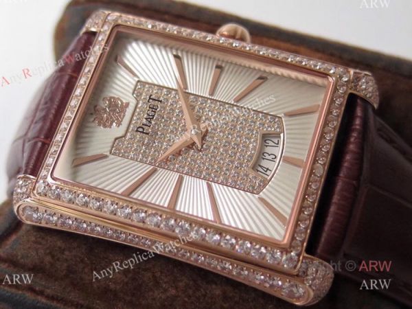Swiss Replica Mens Piaget Emperador Rose Gold Diamond Watch Swiss Replica Mens Piaget Emperador Rose Gold Diamond Watch