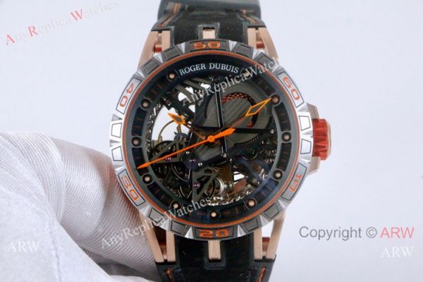 High Quality Roger Dubuis Excalibur Aventador S Rose Gold Watches 46mm High Quality Roger Dubuis Excalibur Aventador S Rose Gold Watches 46mm