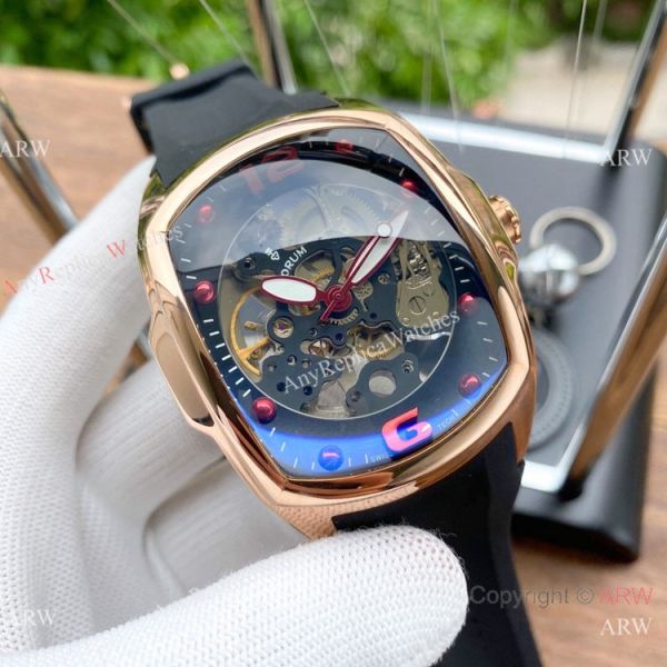 New Corum Skeleton Bubble 42MM Rose Gold Rubber Strap Corum Watch New Corum Skeleton Bubble 42MM Rose Gold Rubber Strap Corum Watch