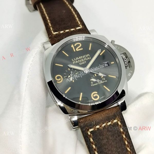 Best Copy Panerai Luminor GMT 72 Power Reserve Gray Dial Watch 44mm Best Copy Panerai Luminor GMT 72 Power Reserve Gray Dial Watch 44mm