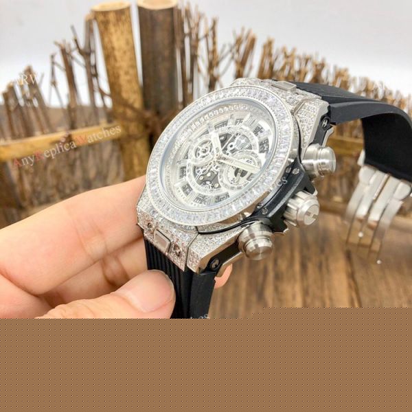 Top Replica Hublot Big Bang Unico Sapphire Full Diamond Watch 45mm Top Replica Hublot Big Bang Unico Sapphire Full Diamond Watch 45mm