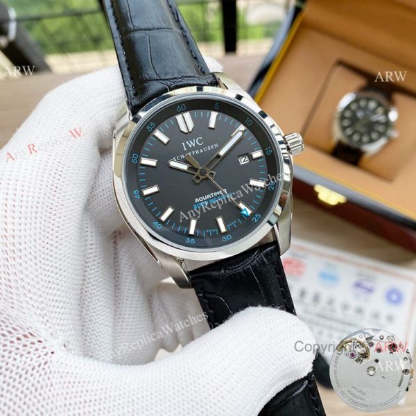 New Copy IWC Aquatimer Black Dial Leather Strap Watch New Copy IWC Aquatimer Black Dial Leather Strap Watch