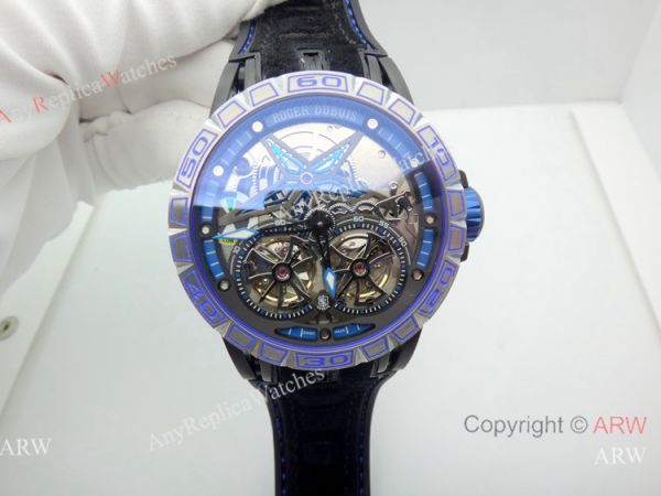 Newest Replica Roger Dubuis Excalibur Double Tourbillon Watch Men Size Newest Replica Roger Dubuis Excalibur Double Tourbillon Watch Men Size