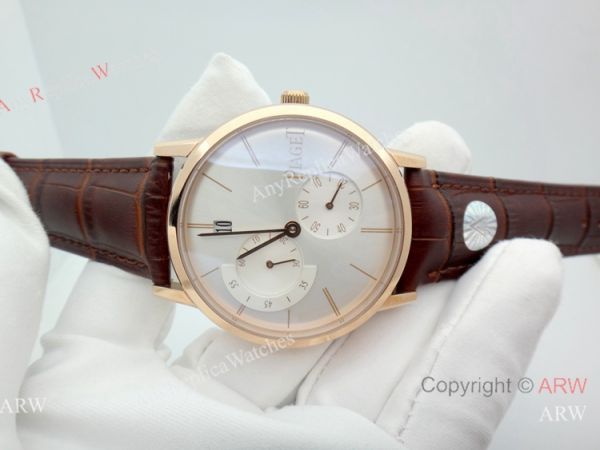 Rose Gold Piaget Altiplano Replica Watch Brown Leather Strap Rose Gold Piaget Altiplano Replica Watch Brown Leather Strap