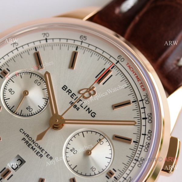 GF Factory Breitling Premier Chronograph B01 Watch A7750 Rose Gold GF Factory Breitling Premier Chronograph B01 Watch A7750 Rose Gold