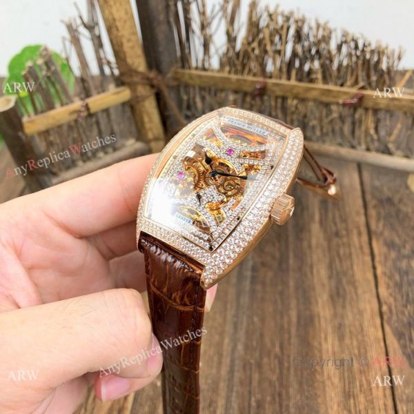 Copy Franck Muller Geneve Skeleton Watch Rose Gold Diamond Copy Franck Muller Geneve Skeleton Watch Rose Gold Diamond