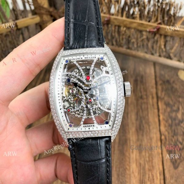 Franck Muller Cintree Curvex Skeleton Rose Gold Diamond Watches Best Replica Franck Muller Cintree Curvex Skeleton Rose Gold Diamond Watches Best Replica