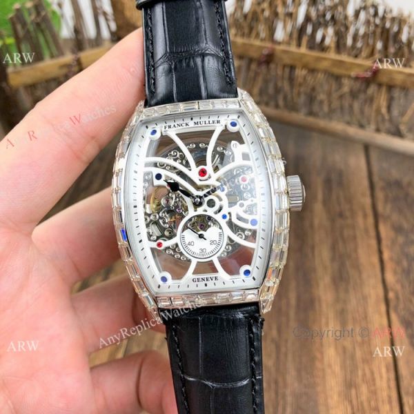 New Copy Franck Muller Cintree Curvex Skeleton Diamond Baguette Watches New Copy Franck Muller Cintree Curvex Skeleton Diamond Baguette Watches