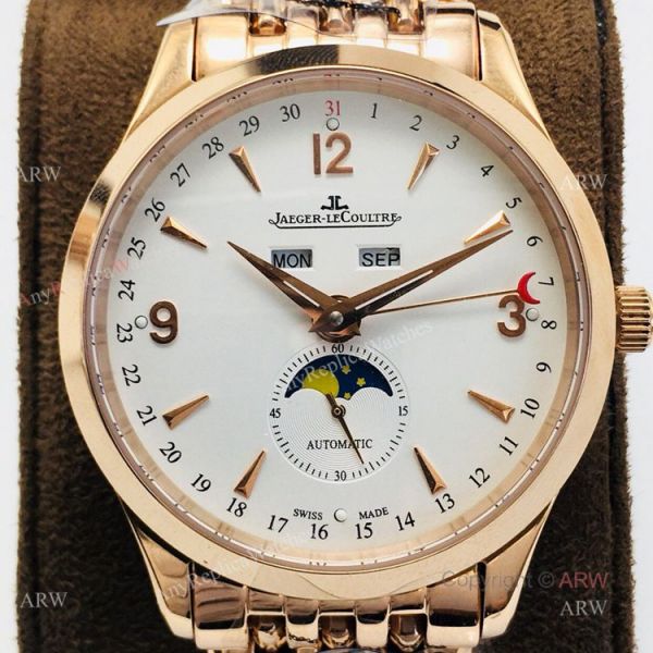 (JLF) New Replica Jaeger-Lecoultre Moonphase Rose Gold Automatic Watch 40mm (JLF) New Replica Jaeger-Lecoultre Moonphase Rose Gold Automatic Watch 40mm