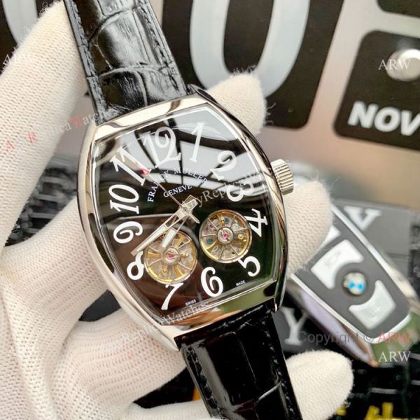 Best Copy Franck Muller Cintree Curvex Double Flying Tourbillon Watches SS White Dial Best Copy Franck Muller Cintree Curvex Double Flying Tourbillon Watches SS White Dial
