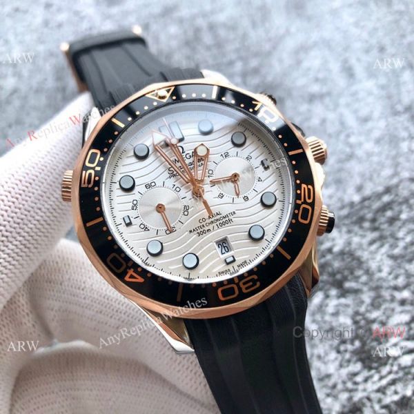 Omega Seamaster 300M Chronograph 2-Tone Rose Gold Omega Clone Watch Omega Seamaster 300M Chronograph 2-Tone Rose Gold Omega Clone Watch