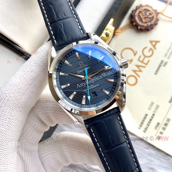 Best Quality Omega Seamaster Aqua Terra Copy Watches Brown Leather Strap Best Quality Omega Seamaster Aqua Terra Copy Watches Brown Leather Strap