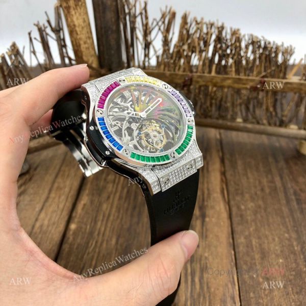 Hublot Big Bang Tourbillon Rainbow Diamond Limited Edition Copy Watch Hublot Big Bang Tourbillon Rainbow Diamond Limited Edition Copy Watch