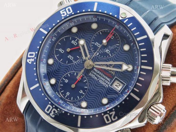 Swiss Replica Omega Seamaster Diver 300M Blue Wave Dial ETNZ Limited Edition Watch Swiss Replica Omega Seamaster Diver 300M Blue Wave Dial ETNZ Limited Edition Watch
