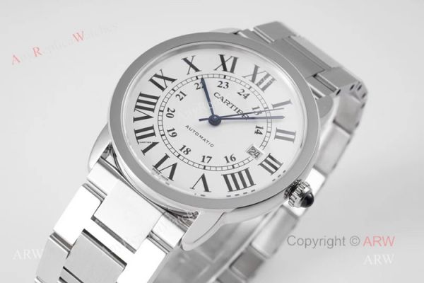 Best Copy MenS Cartier Watch Ronde De Cartier Stainless Steel Watch Best Copy MenS Cartier Watch Ronde De Cartier Stainless Steel Watch