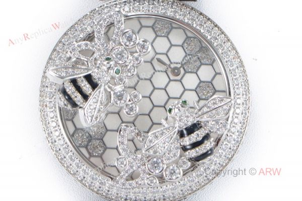 Swiss Quartz Cartier Le Cirque Animalier De Cartier With Bees Silver Diamond Watch Replica Swiss Quartz Cartier Le Cirque Animalier De Cartier With Bees Silver Diamond Watch Replica