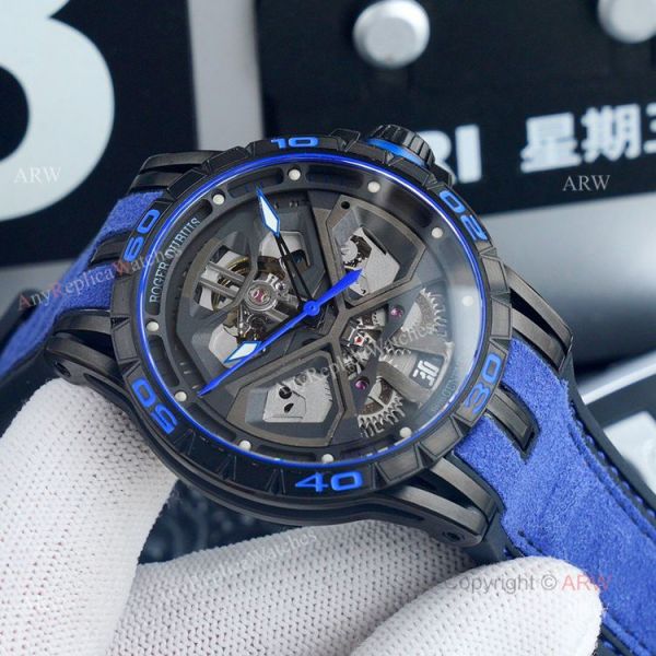 Ref RDDBEX0749 Best Replica Roger Dubuis Excalibur Huracan Blue Watch 45mm Ref RDDBEX0749 Best Replica Roger Dubuis Excalibur Huracan Blue Watch 45mm