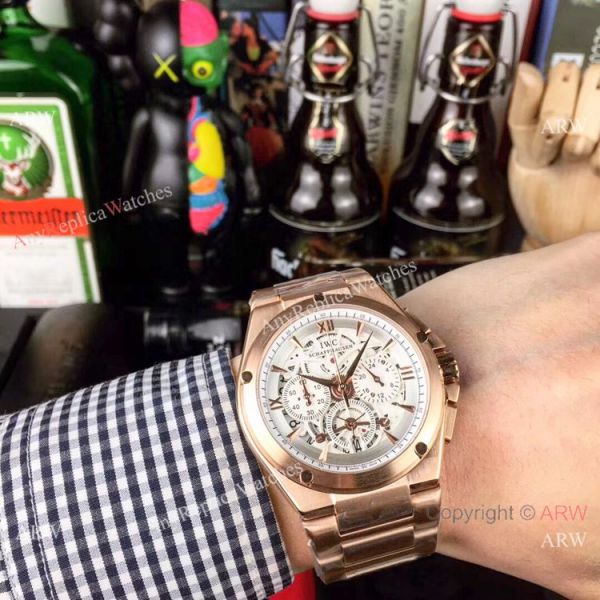 Fake IWC Aquatimer Chronograph Rose Gold Men Watches 42mm Fake IWC Aquatimer Chronograph Rose Gold Men Watches 42mm