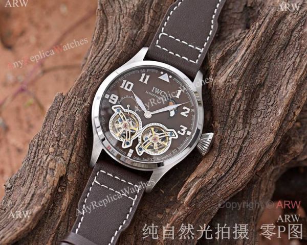 Copy IWC Big Pilots Double tourbillon Men Watches Ss Blue Face Copy IWC Big Pilots Double tourbillon Men Watches Ss Blue Face