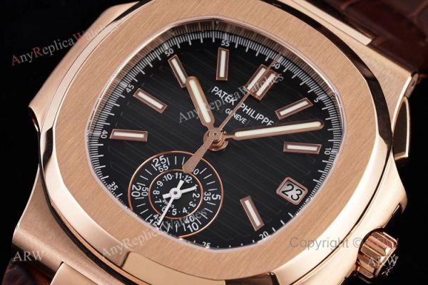 3K Factory V2 Patek Philippe Nautilus 5980 Rose Gold Black Chronograph Dial Swiss Replica Watch 3K Factory V2 Patek Philippe Nautilus 5980 Rose Gold Black Chronograph Dial Swiss Replica Watch