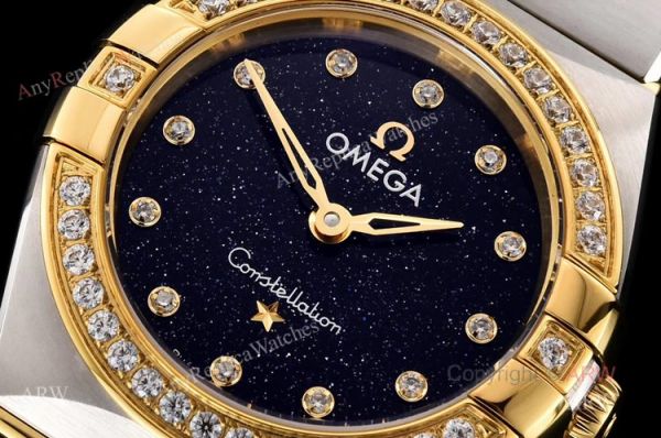GF Factory Swiss Replica Omega Constellation Two Tone Ladies Watch With Black Aventurine Dial GF Factory Swiss Replica Omega Constellation Two Tone Ladies Watch With Black Aventurine Dial